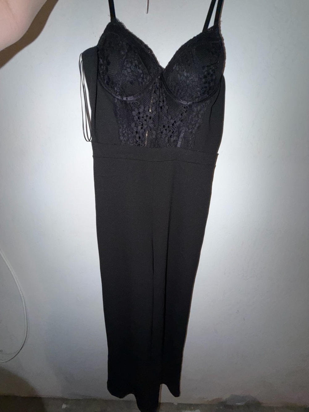 Trixxi Black Lace Bodice Jumpsuit